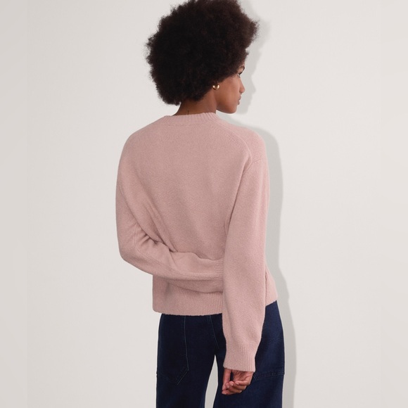 Everlane The Coccoon Crew Sweater In Plush Cotton Wool Alpaca Pink NWT - Picture 14 of 14